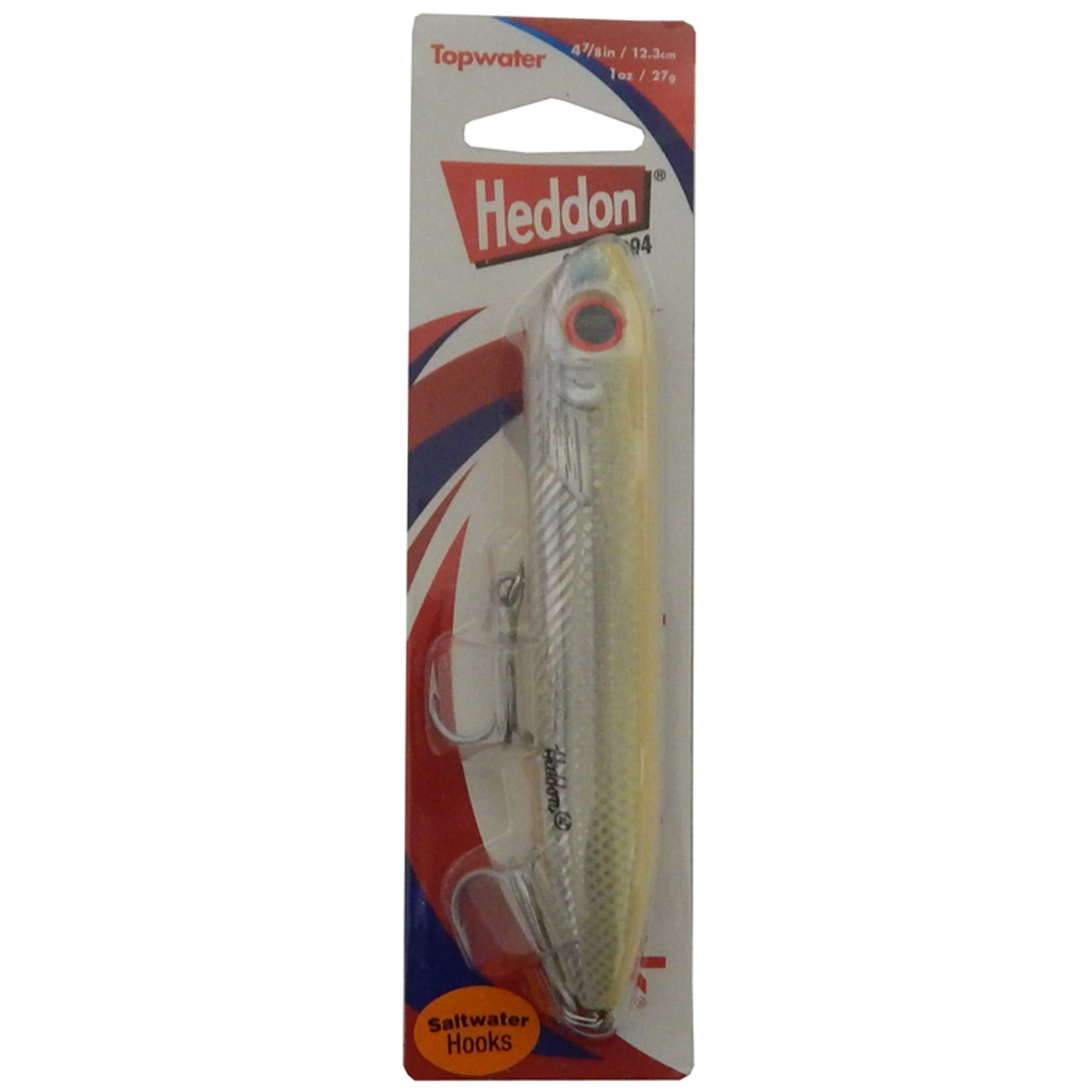 Heddon Chug'n Spook 4-7/8" Topwater Lure 1 Ounce Bone Silver, X9556BONSL