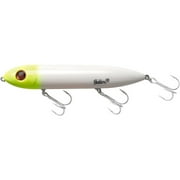 Heddon Super Spook 7/8 oz Saltwater Fishing Lure - White/Chartreuse Head