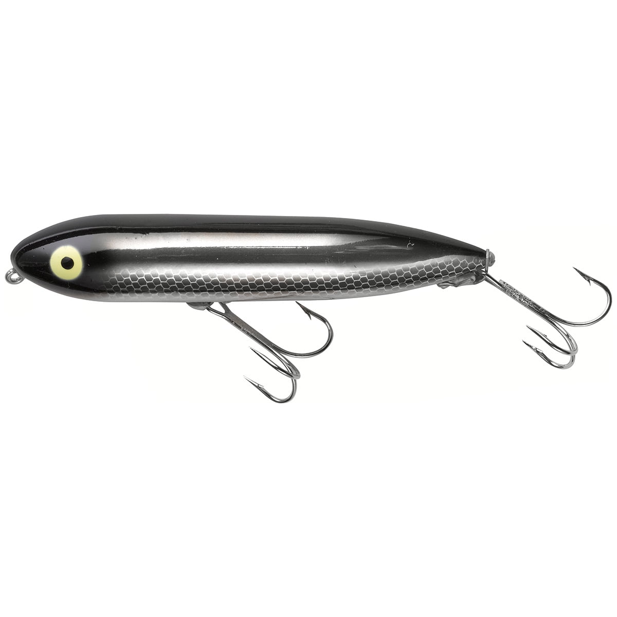 Heddon Zara Spook Fishing Lure Hard Bait Black Shiner 4 1/2 in 3/4 oz 