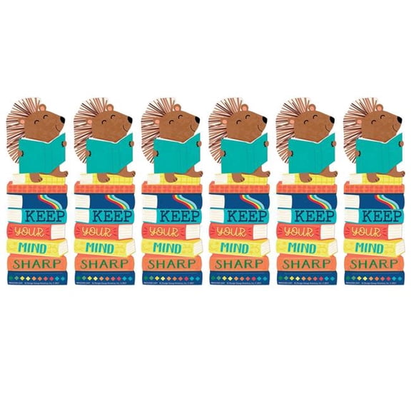 Hedge Hog Keep Your Mind Sharp Bookmarks - Pack of 6