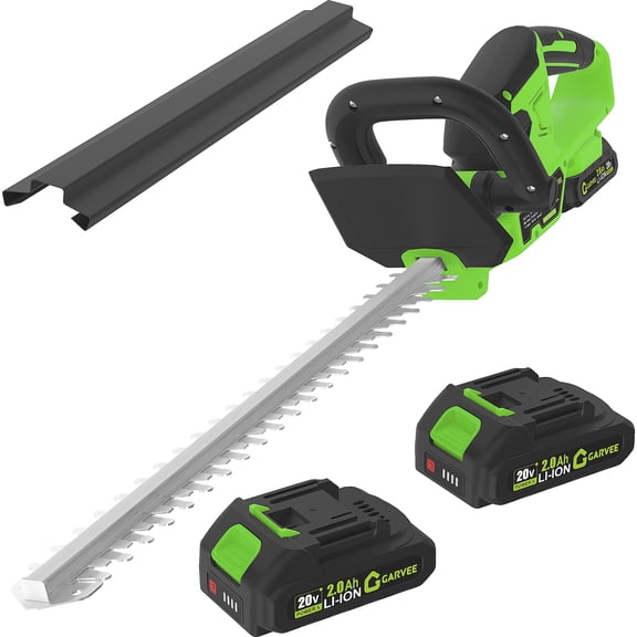 Hedge Trimmer Cordless, 22 Inch Electric Hedge Trimmer, 20V Bush Trimmers with 2 2.0Ah Batteries and Charger, Handheld Electric Trimmers, Lightweight and Easy to Use, for Garden, Horticulture, Lawns