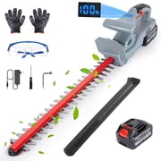 Cordless Hedge Trimmer, UNTIMATY 21V Electric Bush Trimmer with 20" Double Action Blade, Double Safety Handle, 3.0Ah Battery & Charger, for Shrub Cutting, Trimm