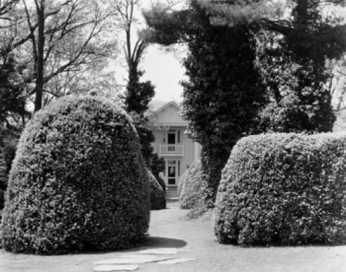 Hedge in front of a house Ash Lawn-Highland Home of US President James Monroe Charlottesville Virginia USA Canvas Art - (24 x 36)