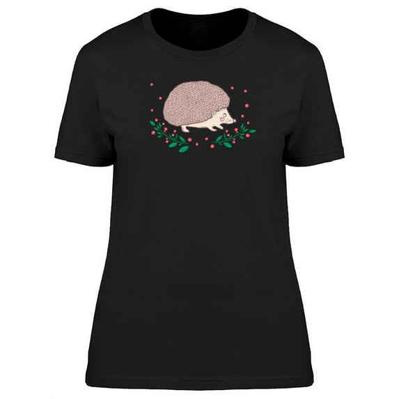 Hedgehog And Berries T-Shirt Women -Image by Shutterstock, Female XX-Large