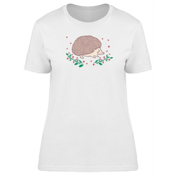 Hedgehog And Berries T-Shirt Women -Image by Shutterstock, Female x-Large