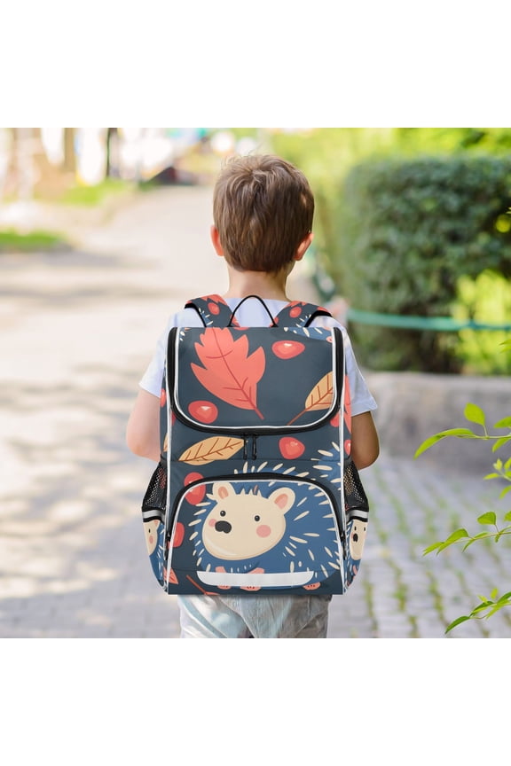 Hedgehog Apple Backpack Big Laptop Backpack Casual Daypack Quilted Large Capacity Large Bookbags