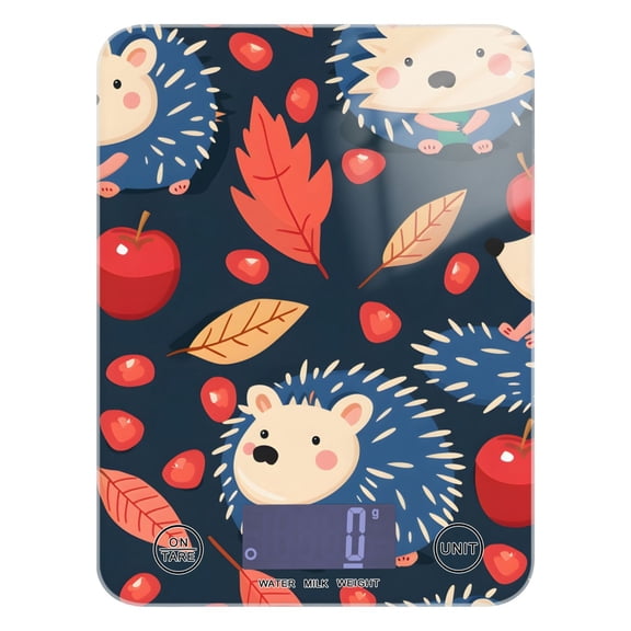 Hedgehog Apple Food Scale Digital Kitchen Scale Waterproof Grams Ounces lbs for Weight Loss