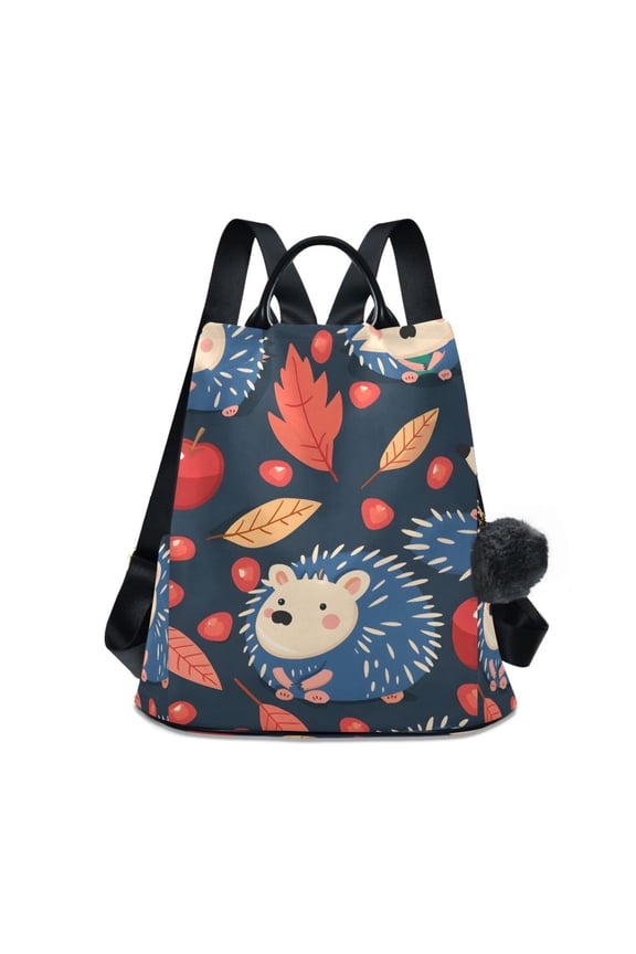 Hedgehog Apple Travel Laptops Backpack for Women Anti-theft Casual Work Bag Daypack Lightweight Laptop Bag