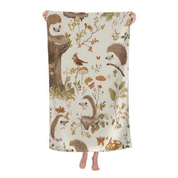 Hedgehog Bath Towel Soft and Highly Absorbent for Adults