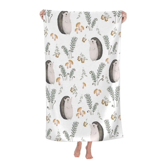 Hedgehog Bath Towel Soft and Highly Absorbent for Adults