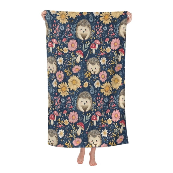 Hedgehog Bath Towel Soft and Highly Absorbent for Adults