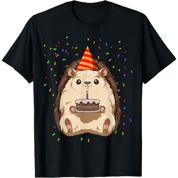 Hedgehog Birthday Theme Unisex T-Shirt for Men Women Kids Toddler