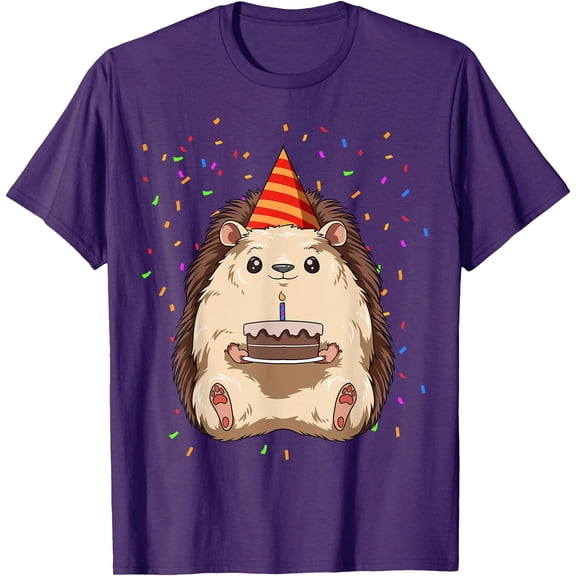 Hedgehog Birthday Theme Unisex T-Shirt for Men Women Kids Toddler