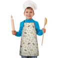 Apron Patern Hedgehog and Buttercup Cream Pattern Kids Waterproof Apron, Painting ...