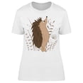 thumbnail image 1 of Hedgehog Cartoon Looking Up T-Shirt Women -Image by Shutterstock, Female x-Large, 1 of 2