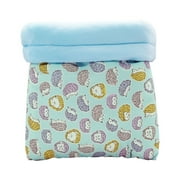 Hedgehog Cuddle Snuggle Sack Sleeping Bag Pouch for Small Animal Beds  Blue