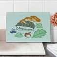 thumbnail image 1 of Hedgehog Cutting Board, Colorful Hedgehog with Various Edible Items Mushrooms Nuts and Leaves Animal Diet, Decorative Tempered Glass Cutting and Serving Board, Small Size, Multicolor, by Ambesonne, 1 of 1