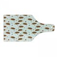 thumbnail image 1 of Hedgehog Cutting Board, Love of Nature Theme Nuts Leaves Mushrooms and Playful Woodland Animal Composition, Tempered Glass Cutting and Serving Board, Wine Bottle Shape, Multicolor, by Ambesonne, 1 of 1