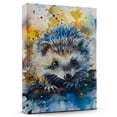 thumbnail image 1 of Hedgehog Dark Grey Canvas Wall Art Animal Decor, Hedgehog Dark Grey Canvas Prints Wild Animal Artwork for Living Room Bedroom Office 190HD513, 1 of 4