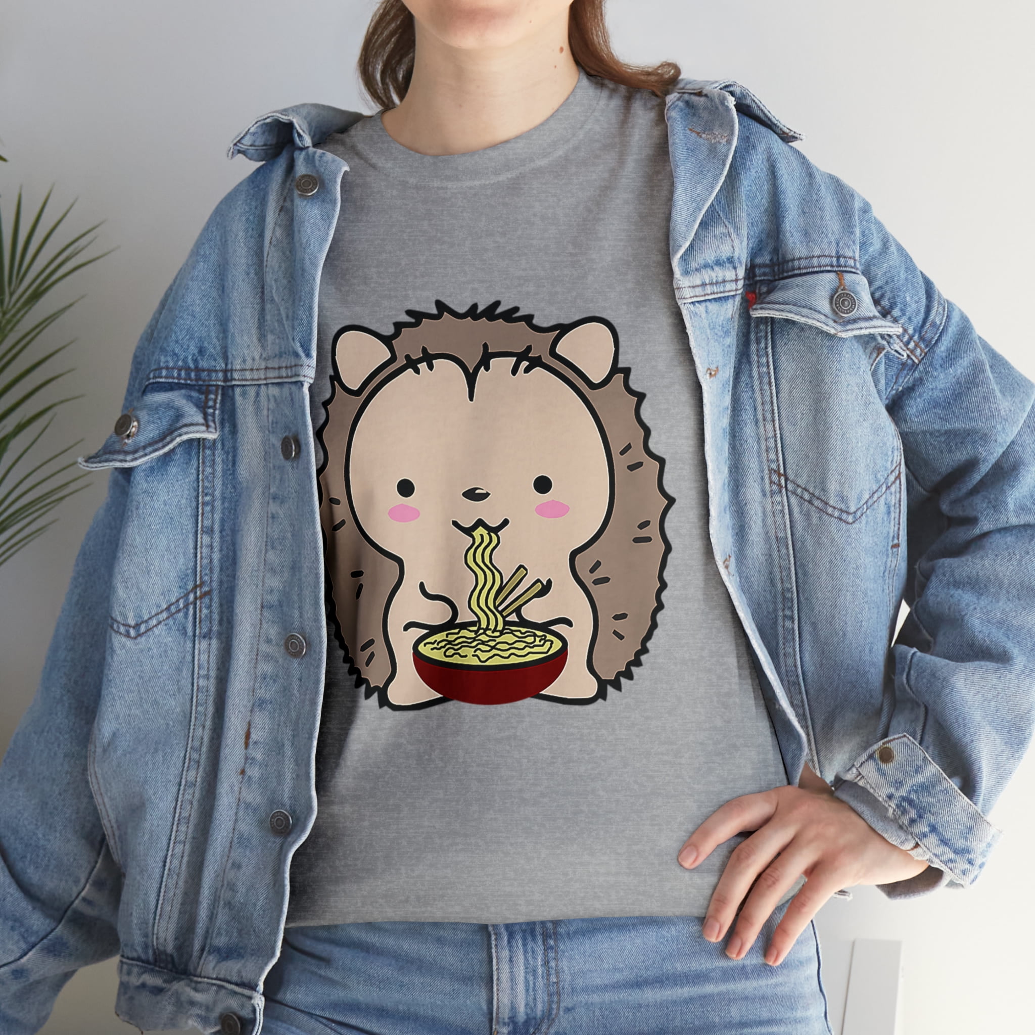 Hedgehog Eating Ramen Noodle Soup Cute Tee Shirt Hedgehog Eating Ramen Noodle Soup Cute Tee Shirt