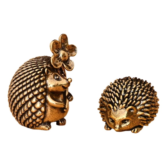 Hedgehog Figurines Metal Animal Statue Hedgehog Decorative Objects Ornament