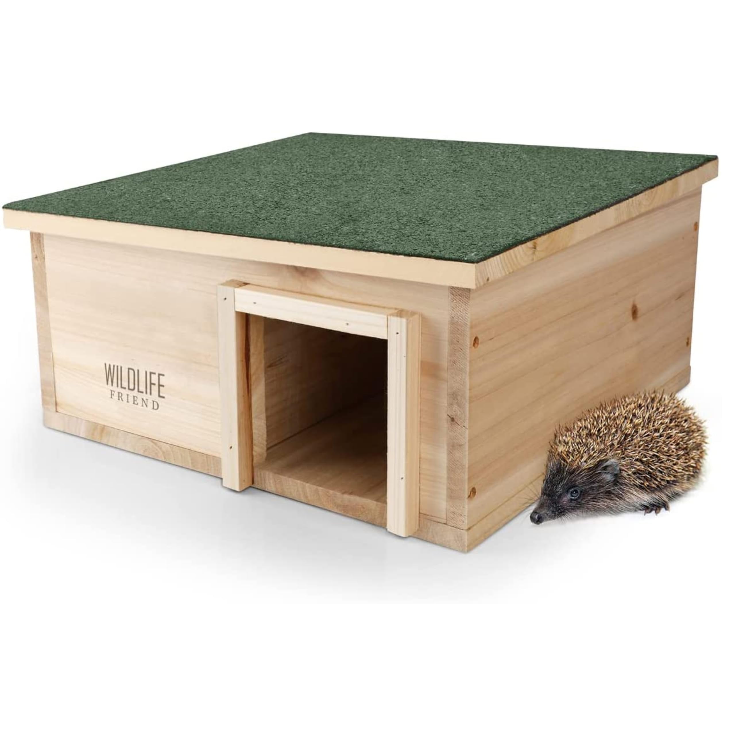 Hedgehog House - Made of Natural Wood - with Floor and Roofing