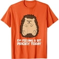 thumbnail image 1 of Hedgehog I'm Feeling A Bit Prickly Today Animal Unisex T-Shirt for Men Women Kids Toddler,Orange Color,Size YXS, 1 of 5