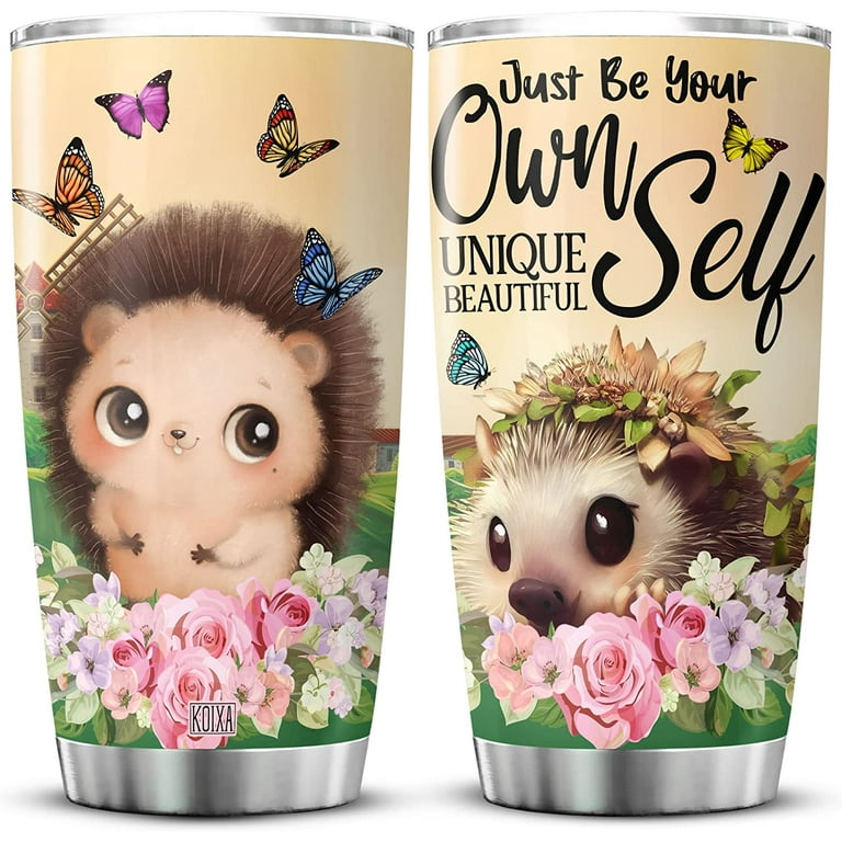 https://i5.walmartimages.com/seo/Hedgehog-Insulated-Tumbler-With-Lid-20oz-Just-Be-Your-Own-Unique-Beautiful-Self-Stainless-Steel-Mug-For-Girls-Inspirational-Cup-Animal-Butterfly-Flow_30a93100-8dbe-45ea-ac85-d3622346e583.e1304f0a35becf4399ef4ff3c1ce22fd.jpeg?odnHeight=768&odnWidth=768&odnBg=FFFFFF