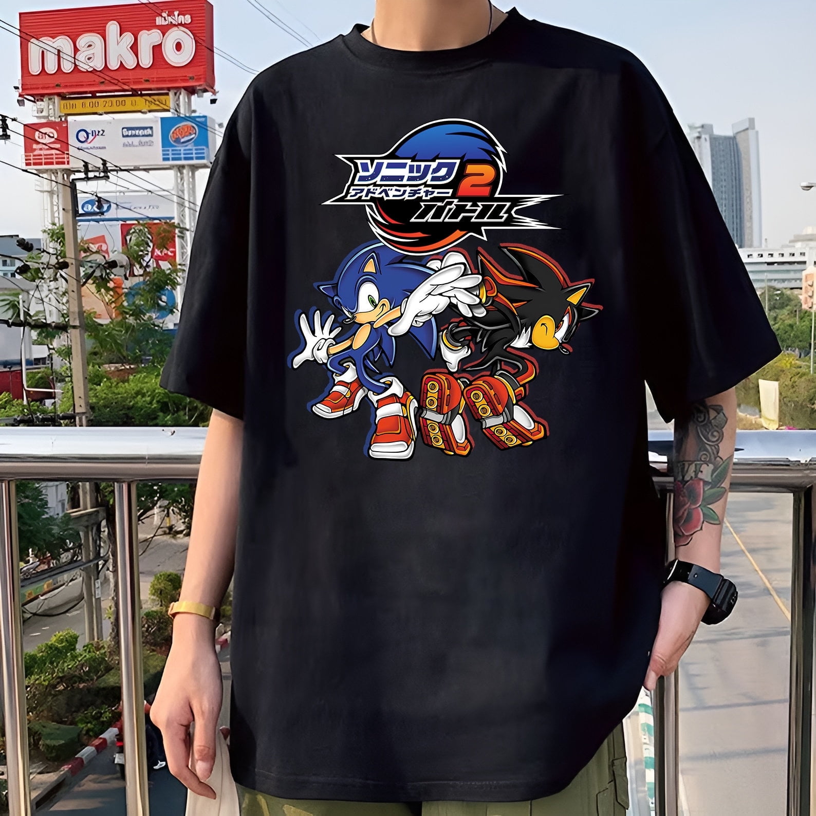 SEGA Sonic the Hedgehog 2 ヴィンテージTシャツUSA製 Hedgehog Japanese Shirt Sonic Adventure 2 Dreamcast Japanese