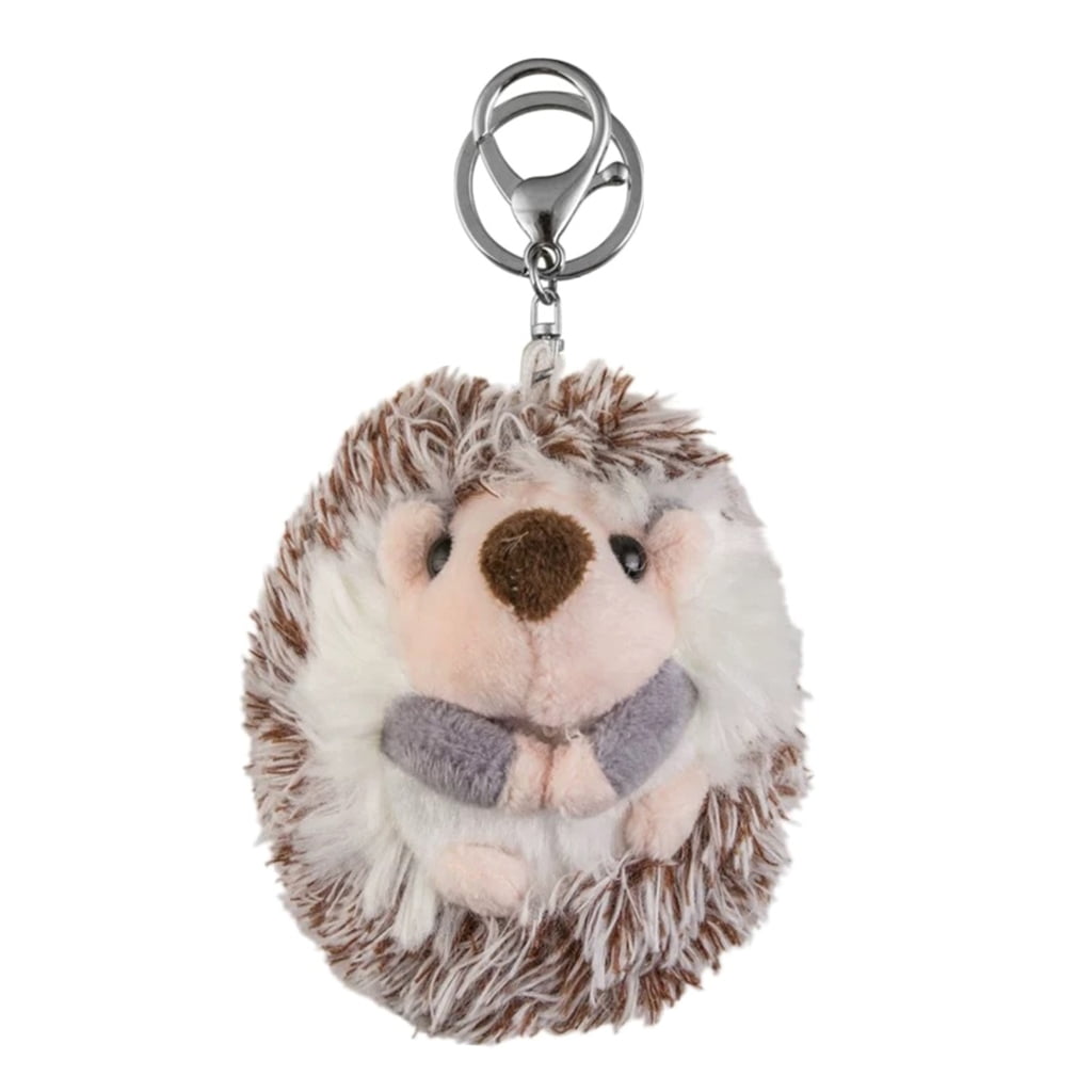 Key Rings Plush Hedgehog Keychain Plush Keyring Car Pendant Toy Plush Keychains For ...