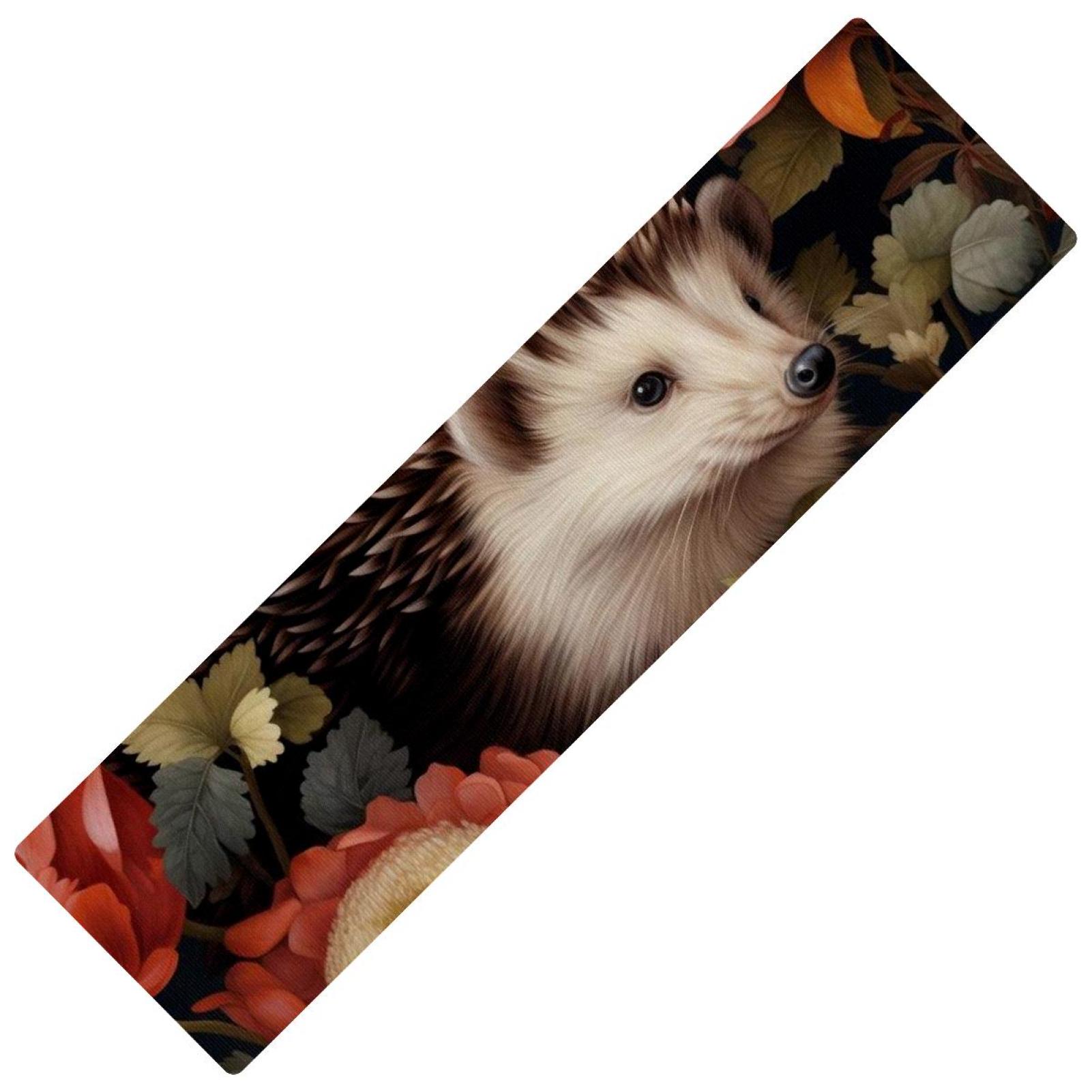 Hedgehog Kitchen Rug Mat, Absorbent Washable Kitchen Mats for Floor