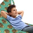 thumbnail image 1 of Hedgehog Lounger Chair Bag, Abstract Animal Design Cartoon Style Creatures Funny Faces Friendly, High Capacity Storage with Handle Container, Lounger Size, Sea Green Multicolor, by Ambesonne, 1 of 5