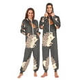 thumbnail image 1 of Hedgehog Mushroom Adult Onesie Pajamas Slim Fit Christmas One Piece Suit Pjs for Women and Men Hooded Zipper, 1 of 7