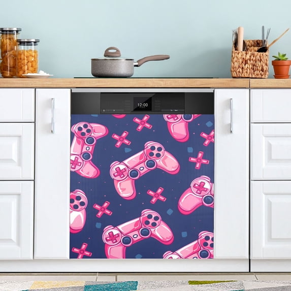 Hedgehog Mushroom Dishwasher Magnetic Covers Magnet Sticker Kitchen Decor Dishwasher Refrigerator Front Door Covers Decorative Magnetic 23" x 26"