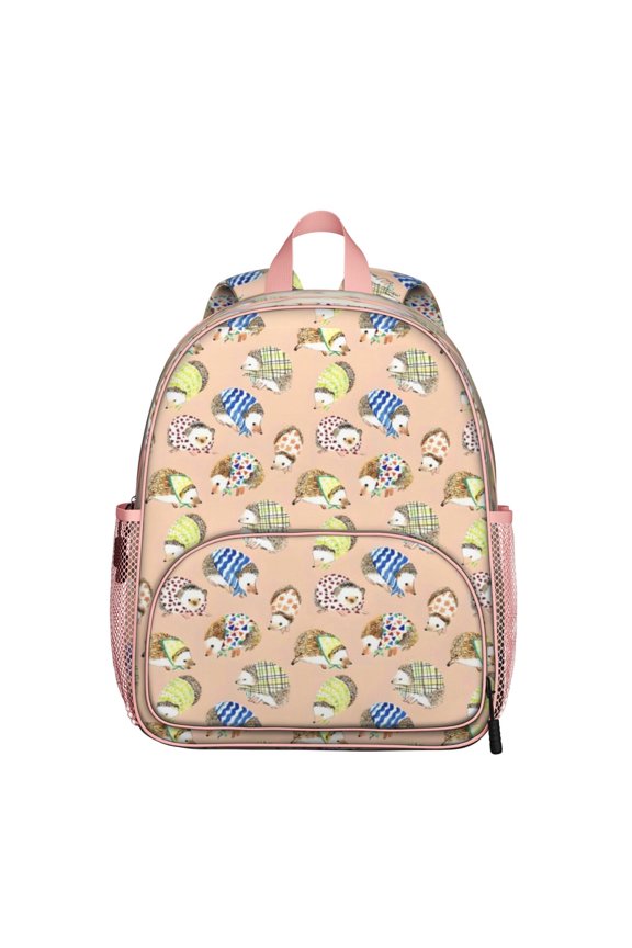 Hedgehog Pattern Backpack Backpack for School,Cute School Bag,Schoolbag with Adjustable Shoulder Straps & Padded Back,13.8"x11.4"x6"