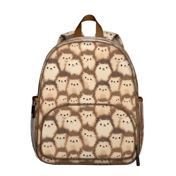 Hedgehog Pattern Backpack Backpack for School,Cute School Bag,Schoolbag with Adjustable Shoulder Straps & Padded Back,13.8"x11.4"x6"