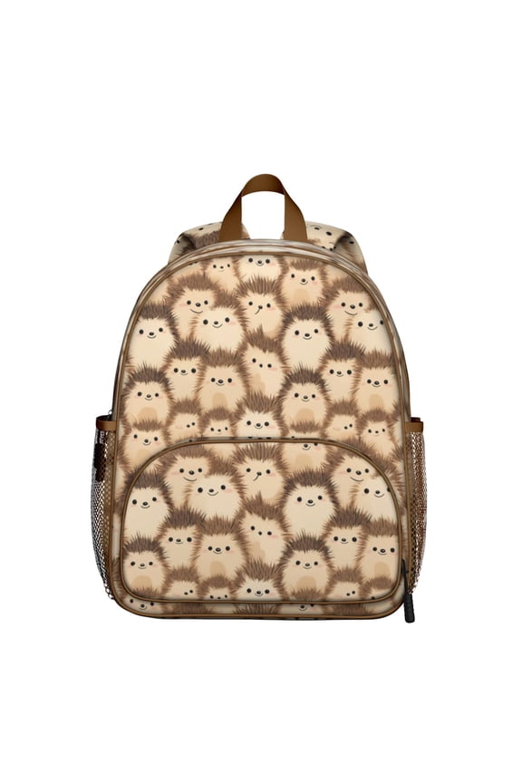 Hedgehog Pattern Backpack Backpack for School,Cute School Bag,Schoolbag with Adjustable Shoulder Straps & Padded Back,13.8"x11.4"x6"