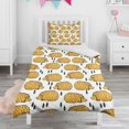 thumbnail image 1 of Hedgehog Pattern Duvet Cover and Pillowcase Set for Single Bedding, Bedroom Accessories for Kids Teens, 1 of 5