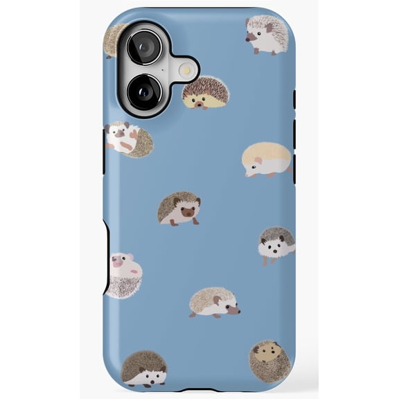Hedgehog Pattern Nature Wildlife Illustration Case for iPhone 11 12 13 14 15 16 17 Pro Max