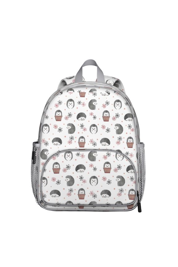 Hedgehog Pioneer Flower Pattern Backpack Backpack for School,Cute School Bag,Schoolbag with Adjustable Shoulder Straps & Padded Back,13.8"x11.4"x6"