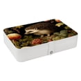 thumbnail image 1 of Hedgehog Portable PU Leather Earring Organizer with Removable Compartment and Necklace Holder – Jewelry Stand Included, 1 of 6
