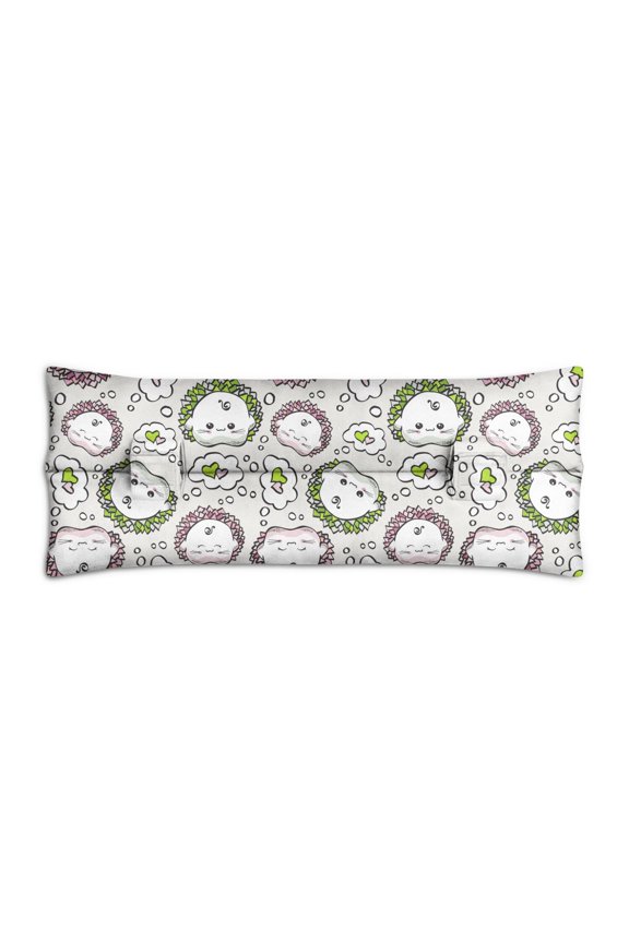 Hedgehog Print Post Surgery Seatbelt Pillow - Soft Mastectomy Cushion for Car with Floral Design, Chest Protector After Heart Surgery
