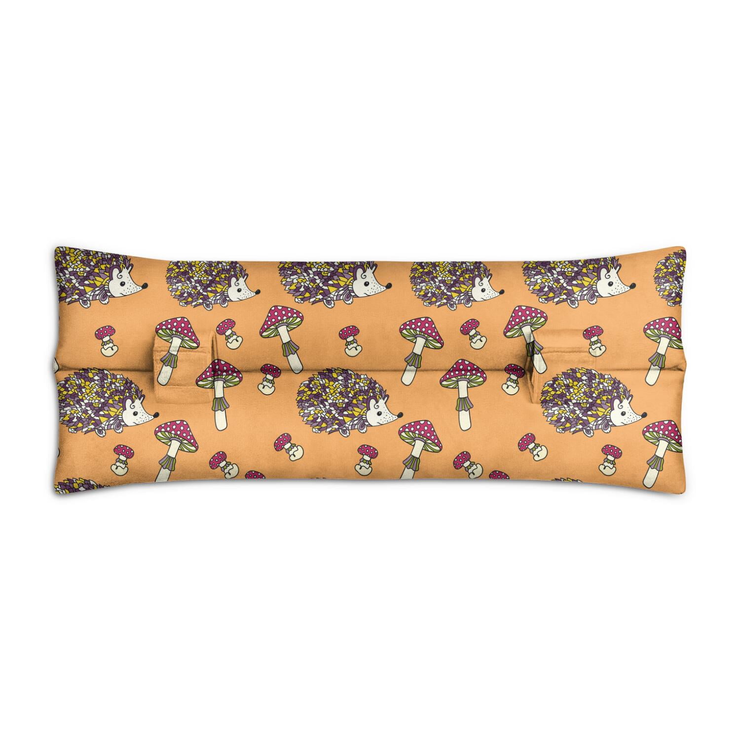 Hedgehog Print Post Surgery Seatbelt Pillow - Soft Mastectomy Cushion for Car with Floral Design, Chest Protector After Heart Surgery