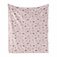 thumbnail image 1 of Hedgehog Soft Flannel Fleece Blanket, Smiling Hedgehogs on a Pastel Heart and Triangle Pattern Background, Cozy Plush for Indoor and Outdoor Use, 50" x 60", Pale Pink Grey and Black, by Ambesonne, 1 of 6