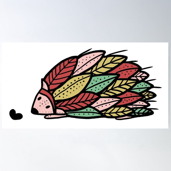 Hedgehog Spinoso Poster Wall Art, Modern Wall Decor For Living Room Bedroom, 8x12 UNFRAMED