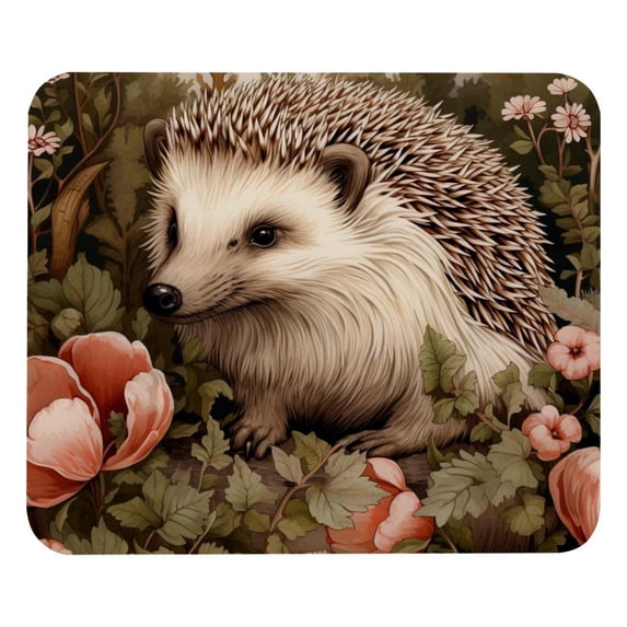 Hedgehog Square Desk Pad Mouse Mat Gaming Mousepad, 8.3x9.8 Inch, Non-Slip Rubber Bottom, Printed, Suitable for Office and Gaming