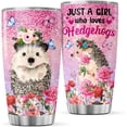 thumbnail image 1 of Hedgehog Stainless Steel Tumblers Coffee Tumbler Gifts For Hedgehog Lovers Women Men On Christmas Day Mug 20 oz Travel Cup Travel Insulated Mugs Decor Kitchen Accessories, 1 of 6