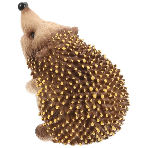 Raindrops Animal Statue Hedgehog Figurine Brown Outdoor Embellishment Outdoor Garden 1Pack