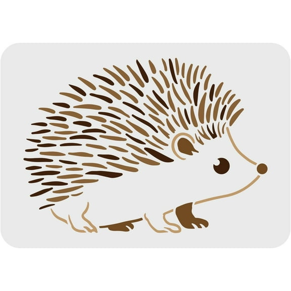Hedgehog Stencil - 11.7x8.3inch Reusable Hedgehog Painting Template for Wall Floor Furniture Wood and Paper DIY Making