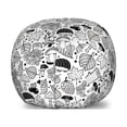 thumbnail image 1 of Hedgehog Storage Toy Bag Chair, Ecological Nature Elements Woodland Pattern Black and White Doodle Composition, Stuffed Animal Organizer Washable Bag, Large Size, Black White, by Ambesonne, 1 of 3